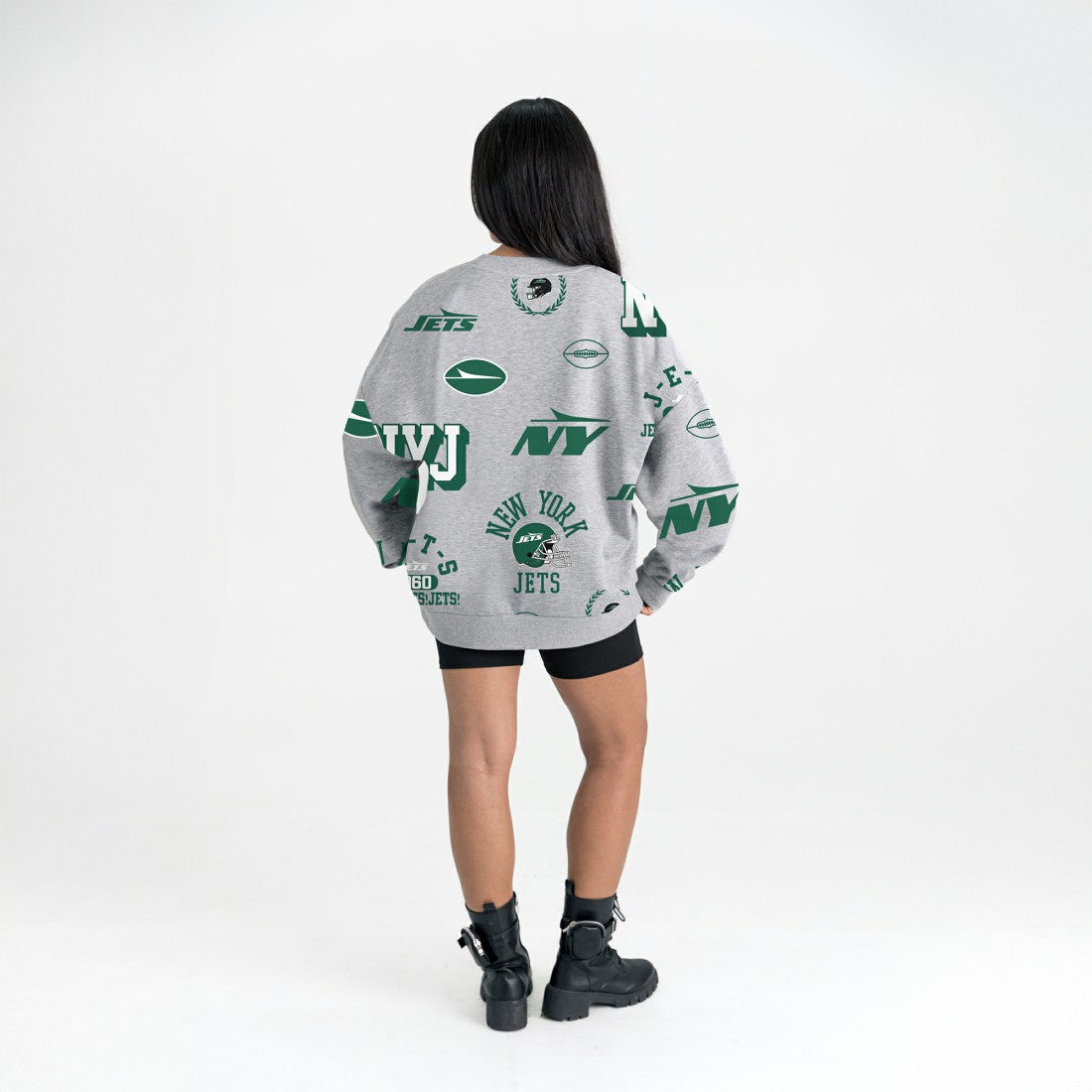 New York Jets Gameday Couture Women's Always On Repeat Fleece Sweatshirt - Heather Gray outlet