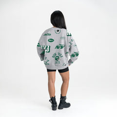 New York Jets Gameday Couture Women's Always On Repeat Fleece Sweatshirt - Heather Gray outlet