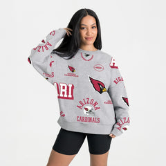 Arizona Cardinals Gameday Couture Women's Always On Repeat Fleece Sweatshirt - Heather Gray outlet