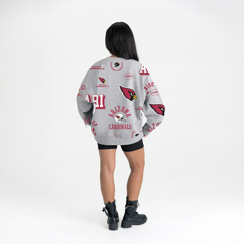 Arizona Cardinals Gameday Couture Women's Always On Repeat Fleece Sweatshirt - Heather Gray outlet