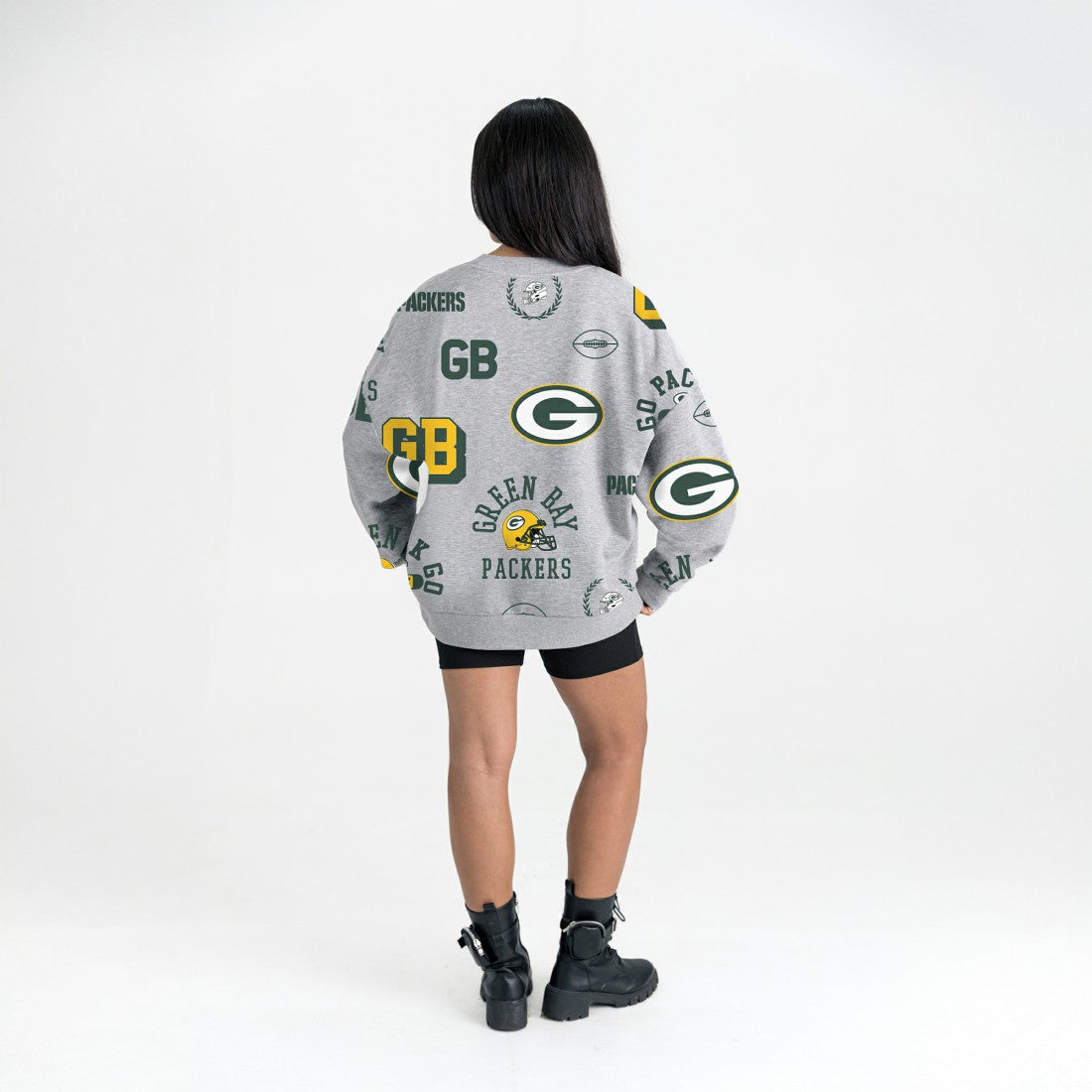 Green Bay Packers Gameday Couture Women's Always On Repeat Fleece Sweatshirt - Heather Gray discount