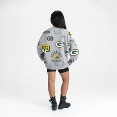 Green Bay Packers Gameday Couture Women's Always On Repeat Fleece Sweatshirt - Heather Gray discount