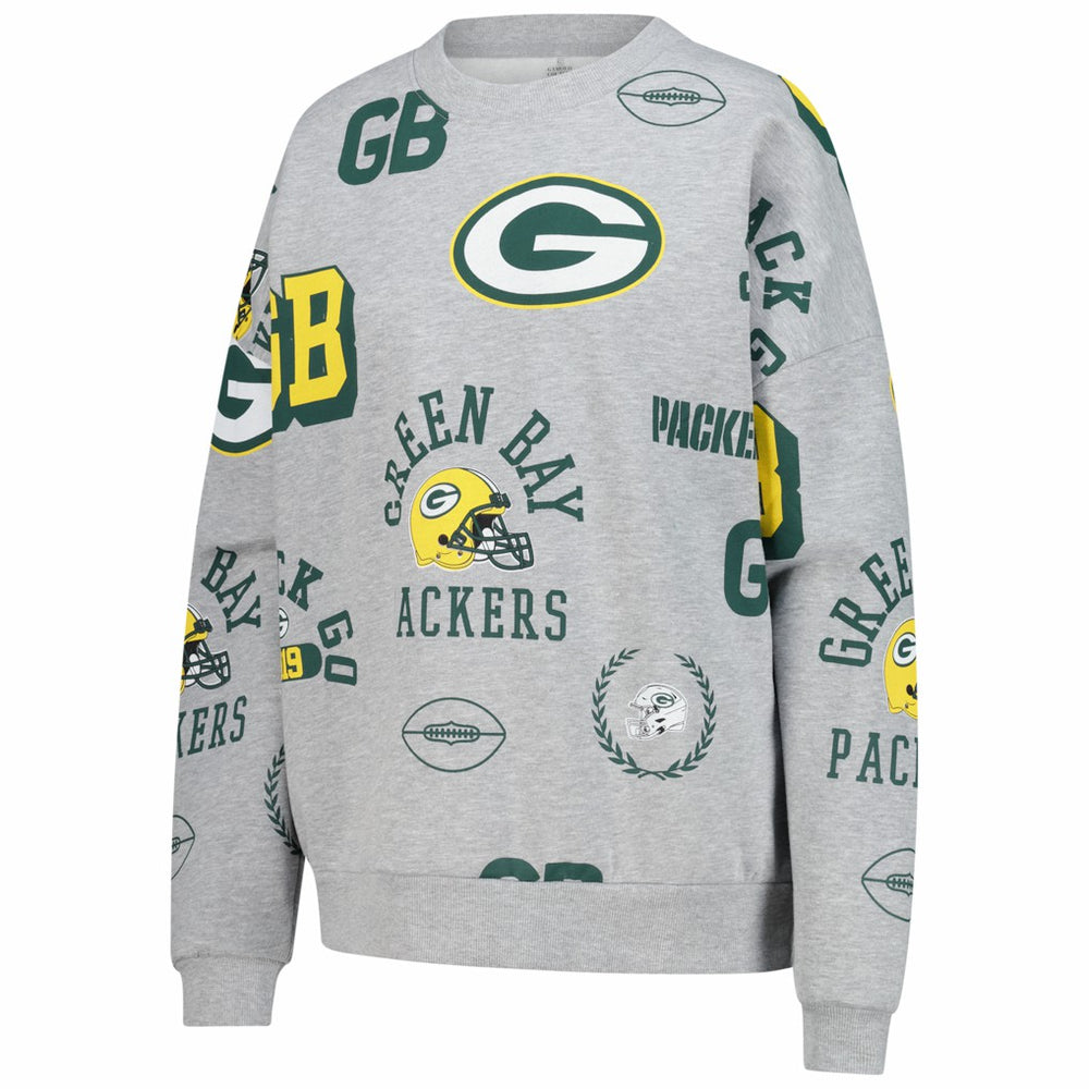 Green Bay Packers Gameday Couture Women's Always On Repeat Fleece Sweatshirt - Heather Gray discount