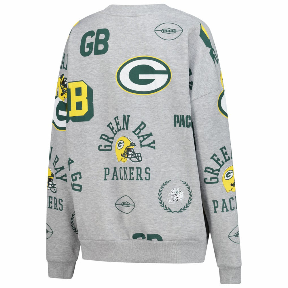 Green Bay Packers Gameday Couture Women's Always On Repeat Fleece Sweatshirt - Heather Gray discount