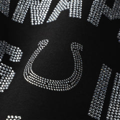 Indianapolis Colts Gameday Couture Women's Oversized Hype Era Rhinestone Text Sweatshirt - Black for sale