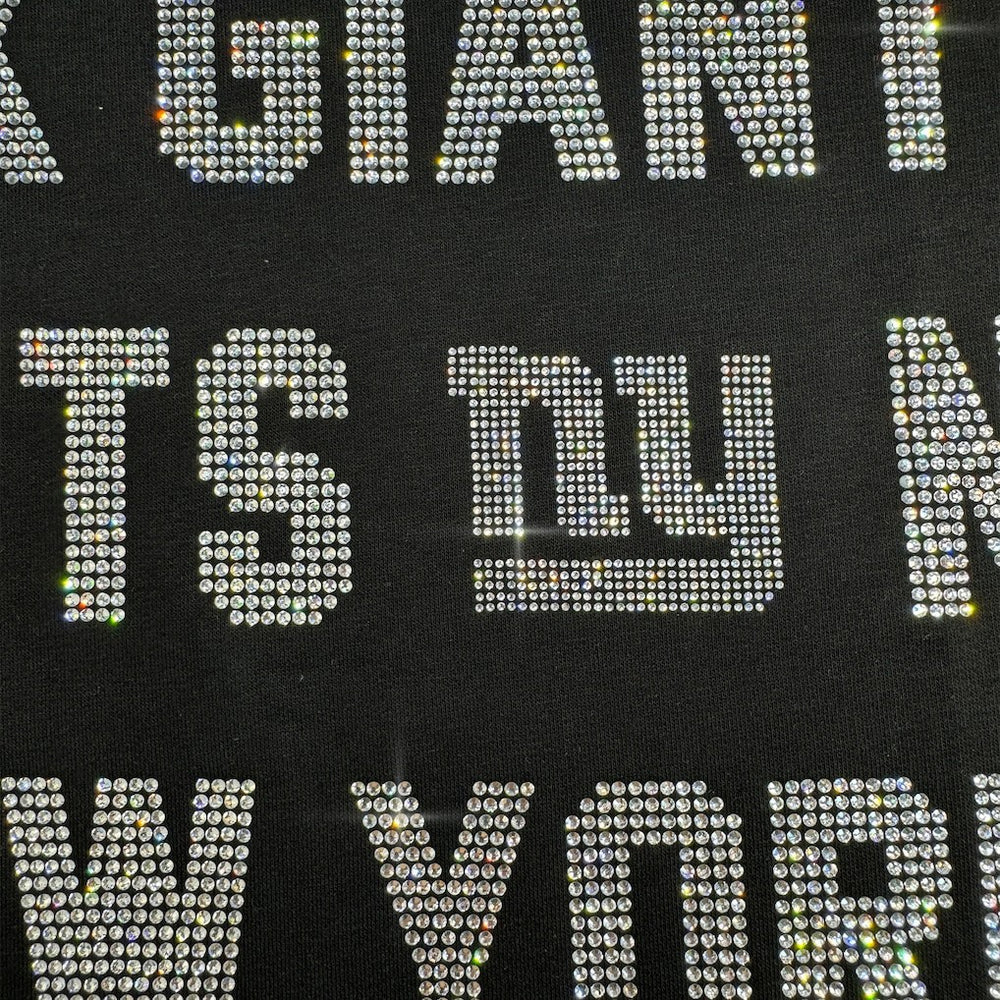 New York Giants Gameday Couture Women's Oversized Hype Era Rhinestone Text Sweatshirt - Black outlet