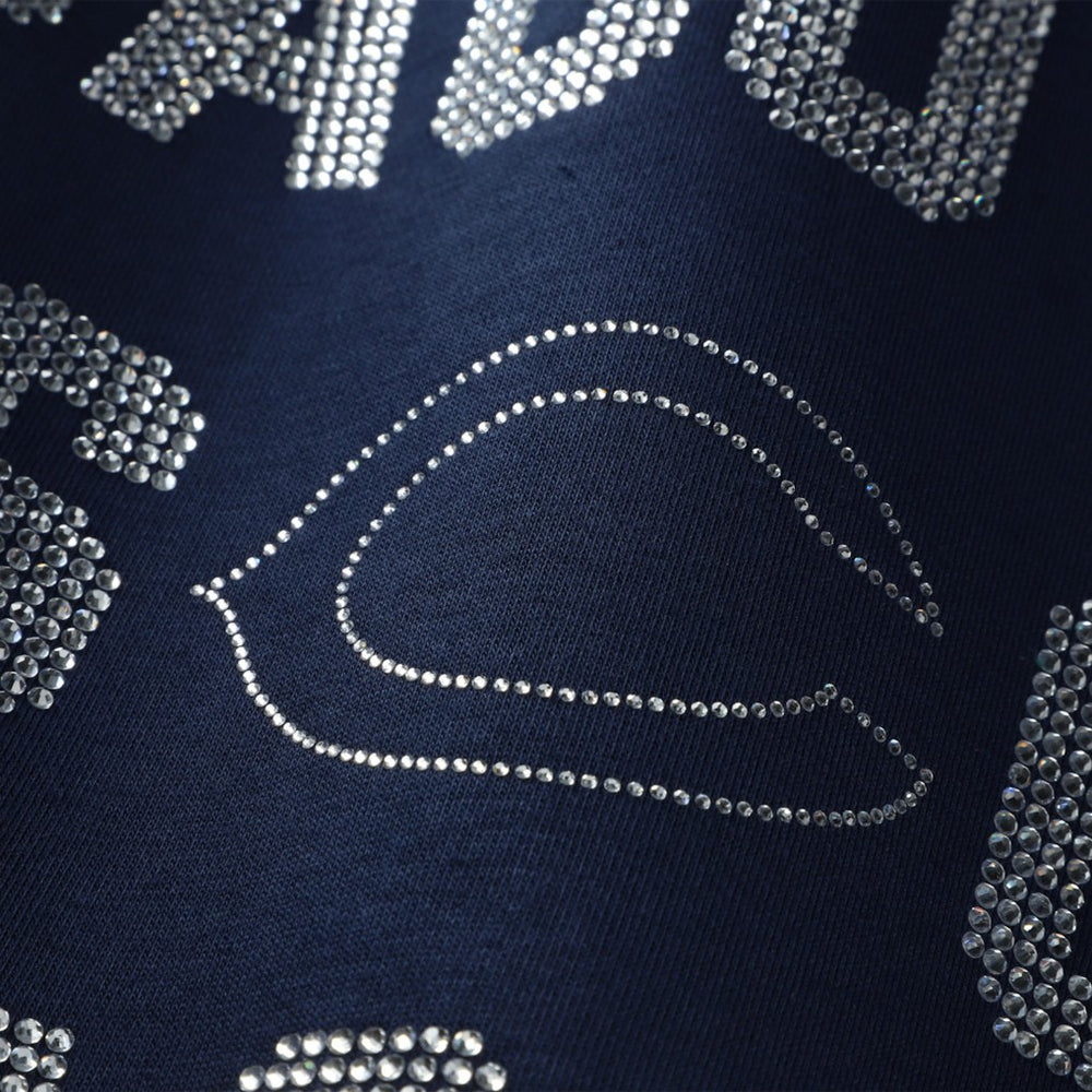 Chicago Bears Gameday Couture Women's Oversized Hype Era Rhinestone Text Sweatshirt - Navy outlet