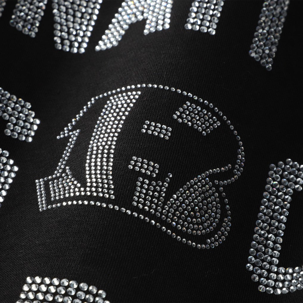 Cincinnati Bengals Gameday Couture Women's Oversized Hype Era Rhinestone Text Sweatshirt - Black cheap