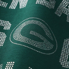 Green Bay Packers Gameday Couture Women's Oversized Hype Era Rhinestone Text Sweatshirt - Green for sale