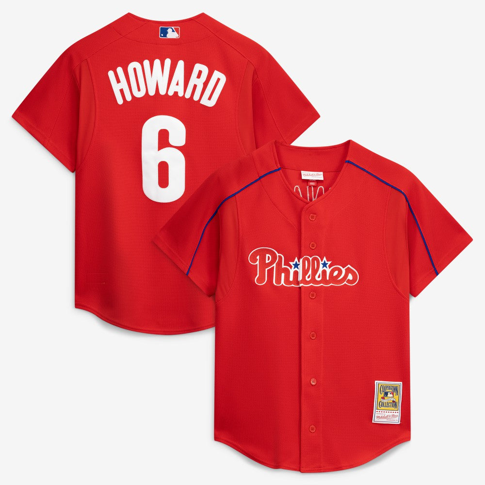 Ryan Howard Philadelphia Phillies Cooperstown Collection Batting Practice Jersey - Red | Mitchell & Ness