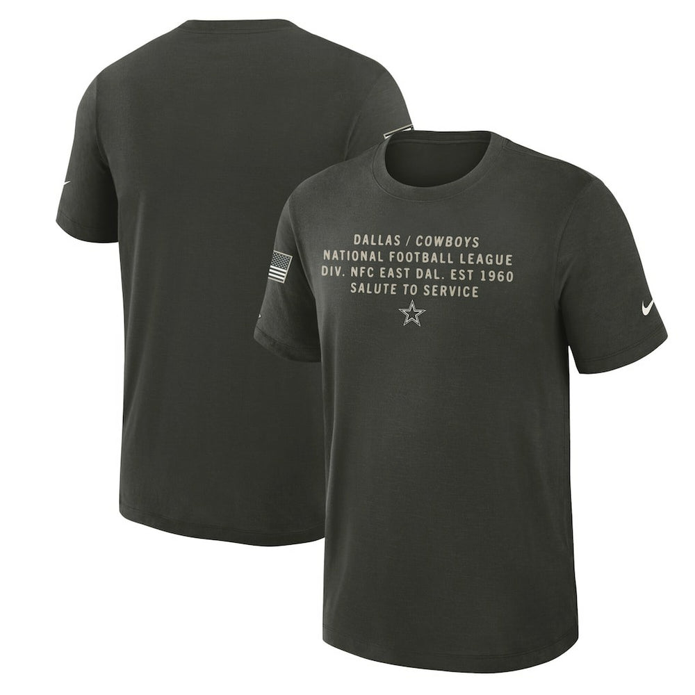 Dallas Cowboys 2025 Salute to Service Sideline Slub Dri-FIT T-Shirt - Forest Green | Nike outlet
