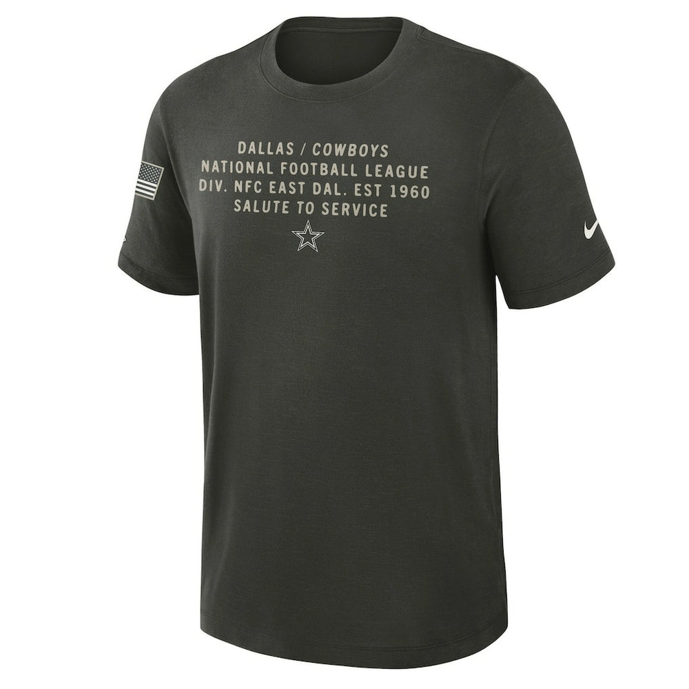 Dallas Cowboys 2025 Salute to Service Sideline Slub Dri-FIT T-Shirt - Forest Green | Nike outlet