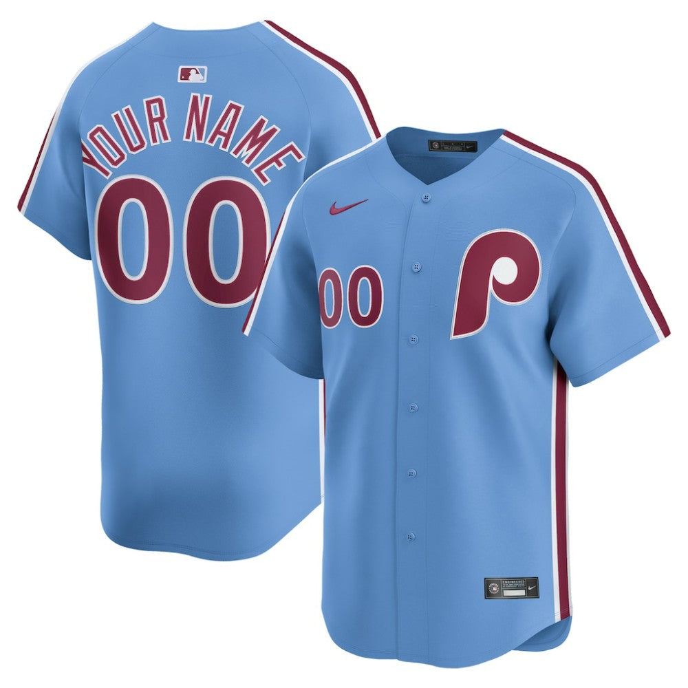 Philadelphia Phillies Alternate Limited Custom Jersey - Light Blue | Nike