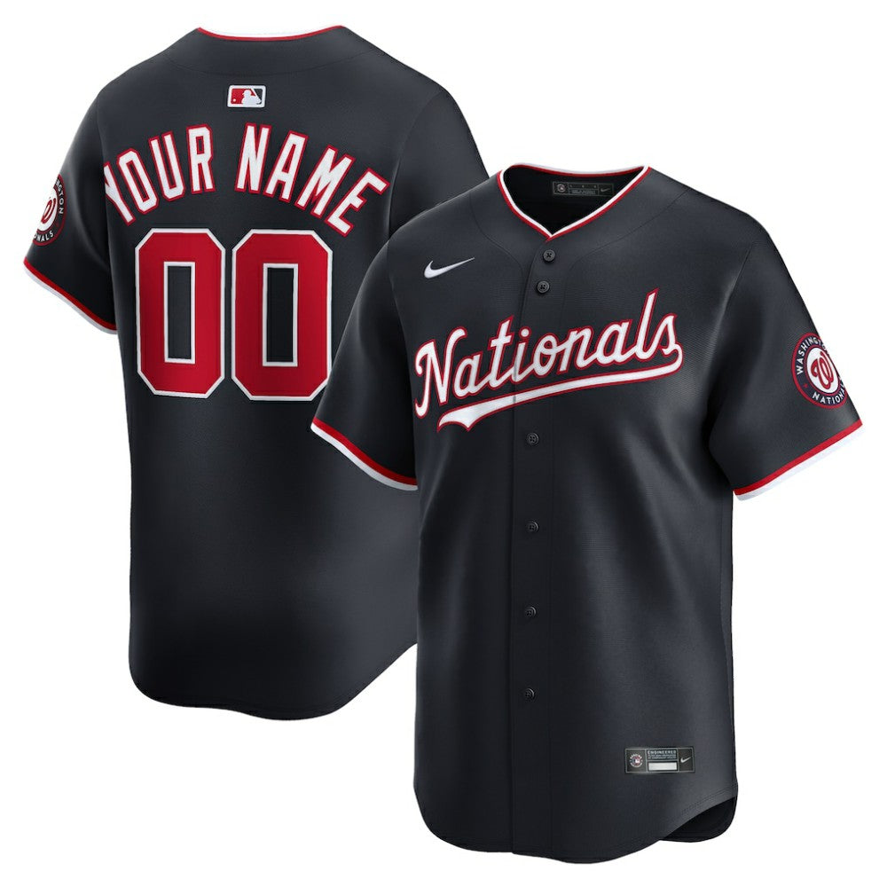 Washington Nationals Alternate Limited Custom Jersey - Navy | Nike