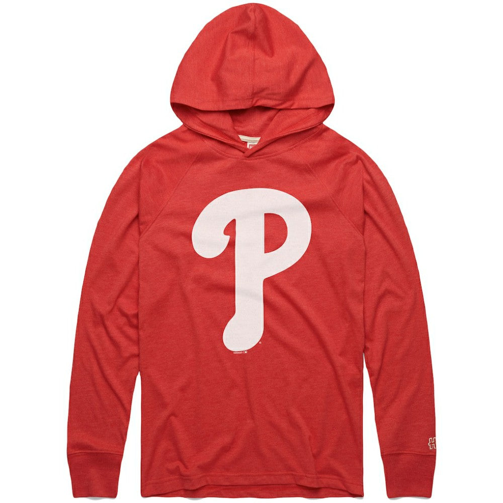 Philadelphia Phillies Homage Lightweight Raglan Tri-Blend Pullover Hoodie - Red