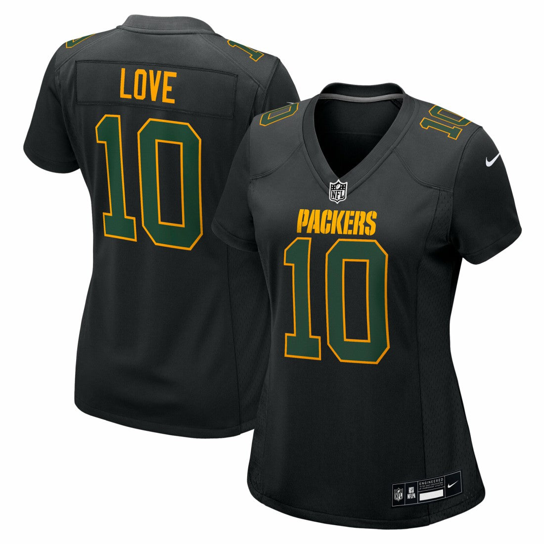 Jordan Love Green Bay Packers Women's Fashion Game Jersey - Black | Nike online