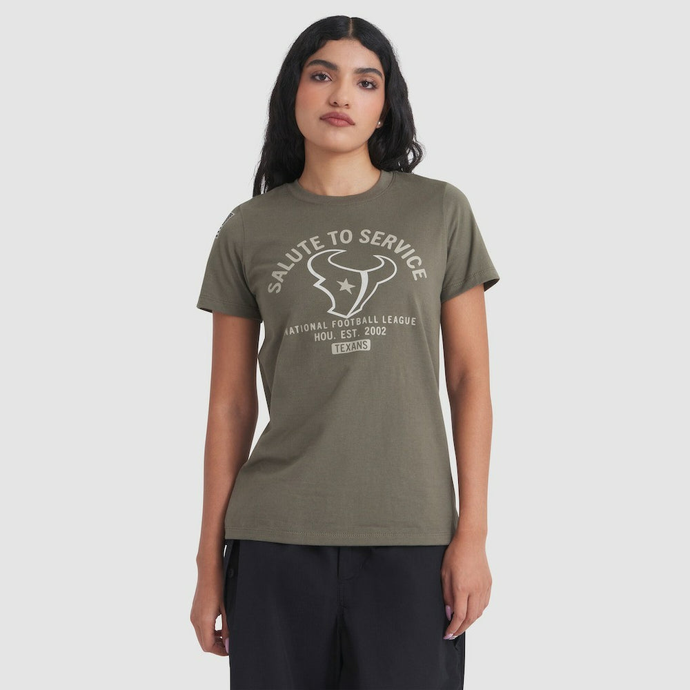 Houston Texans Women's 2025 Salute to Service Sideline T-Shirt - Olive | Nike online