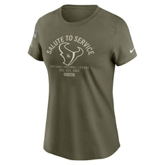 Houston Texans Women's 2025 Salute to Service Sideline T-Shirt - Olive | Nike online