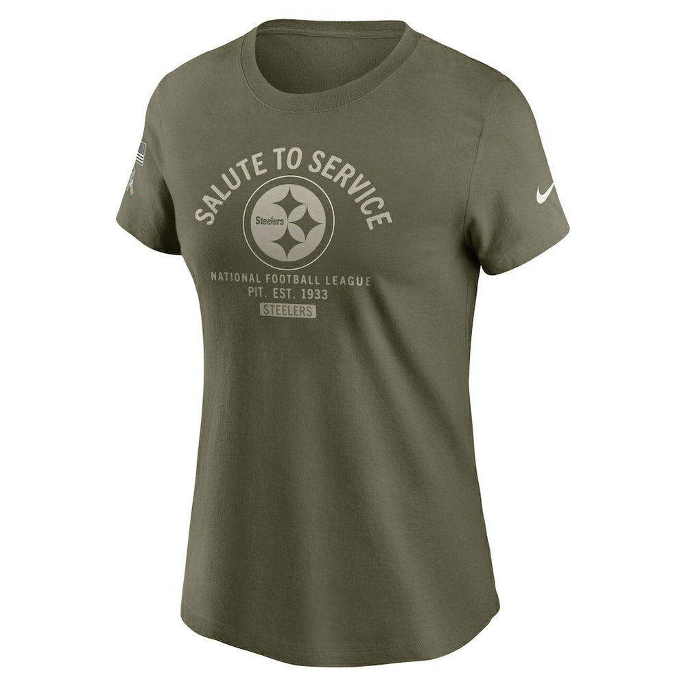 Pittsburgh Steelers Women's 2025 Salute to Service Sideline T-Shirt - Olive | Nike for sale