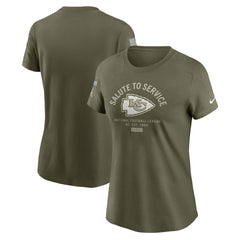 Kansas City Chiefs Women's 2025 Salute to Service Sideline T-Shirt - Olive | Nike outlet