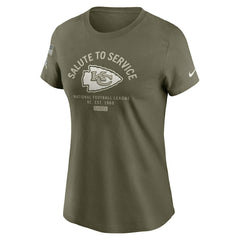 Kansas City Chiefs Women's 2025 Salute to Service Sideline T-Shirt - Olive | Nike outlet