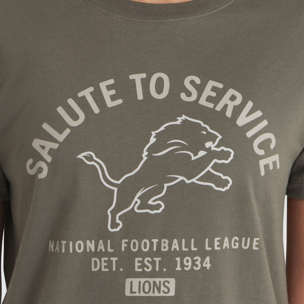 Detroit Lions Women's 2025 Salute to Service Sideline T-Shirt - Olive | Nike on sale