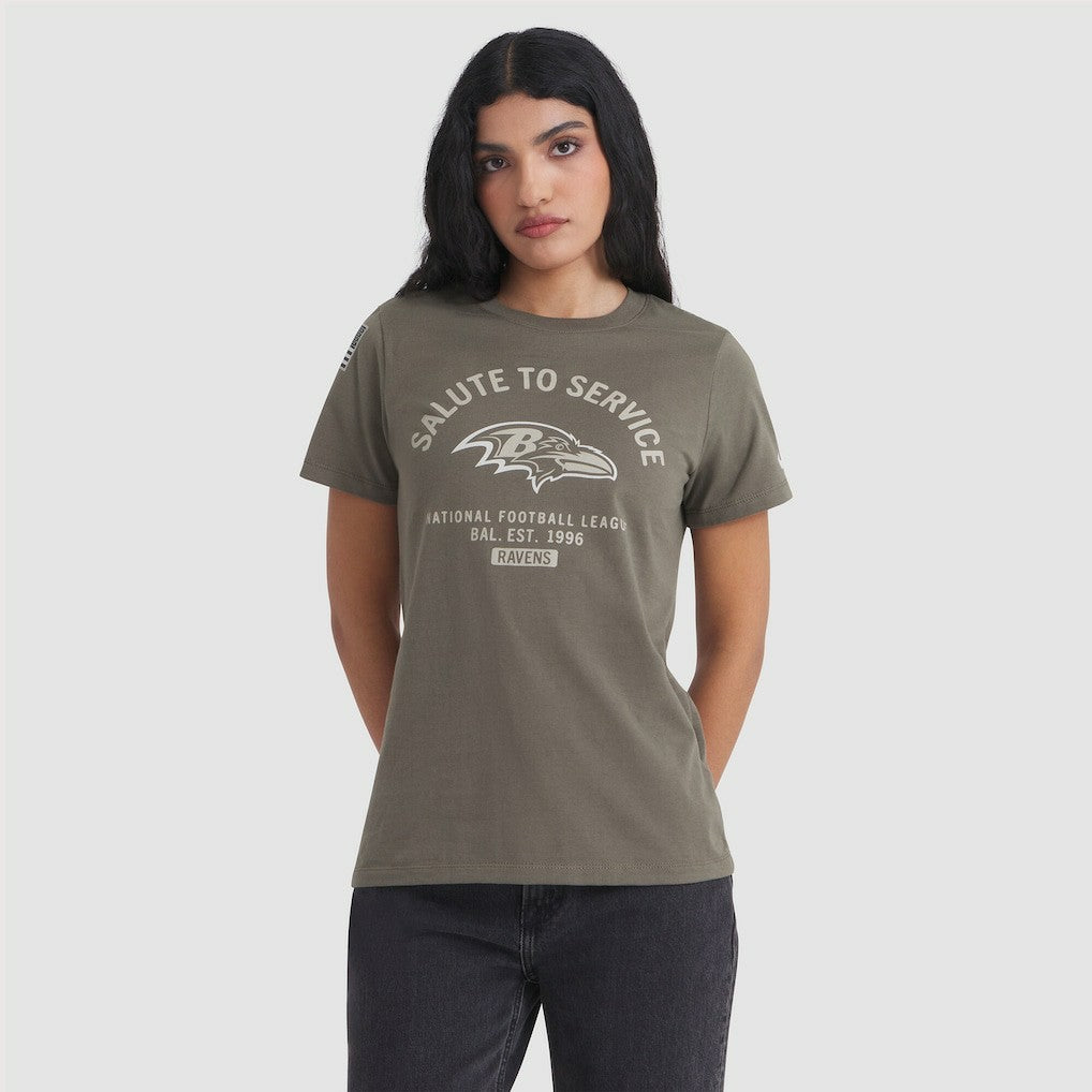 Baltimore Ravens Women's 2025 Salute to Service Sideline T-Shirt - Olive | Nike cheap