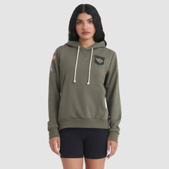 Jacksonville Jaguars Women's 2025 Salute to Service Sideline Standard Issue Dri-FIT Hoodie - Olive | Nike for sale