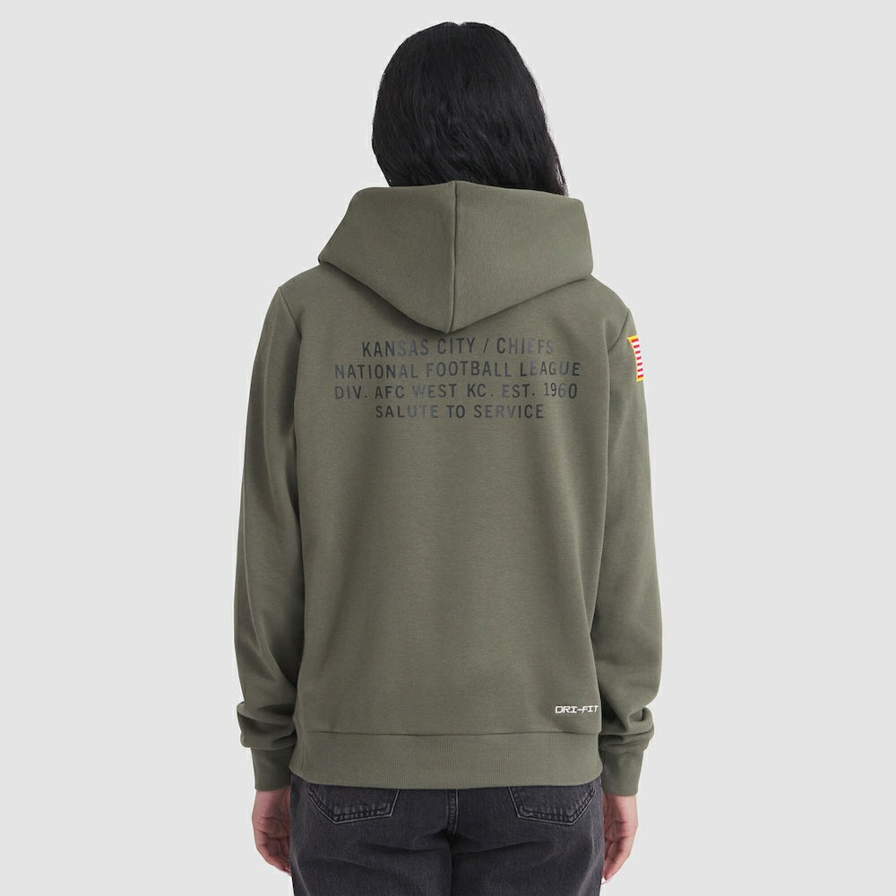Kansas City Chiefs Women's 2025 Salute to Service Sideline Standard Issue Dri-FIT Hoodie - Olive | Nike online