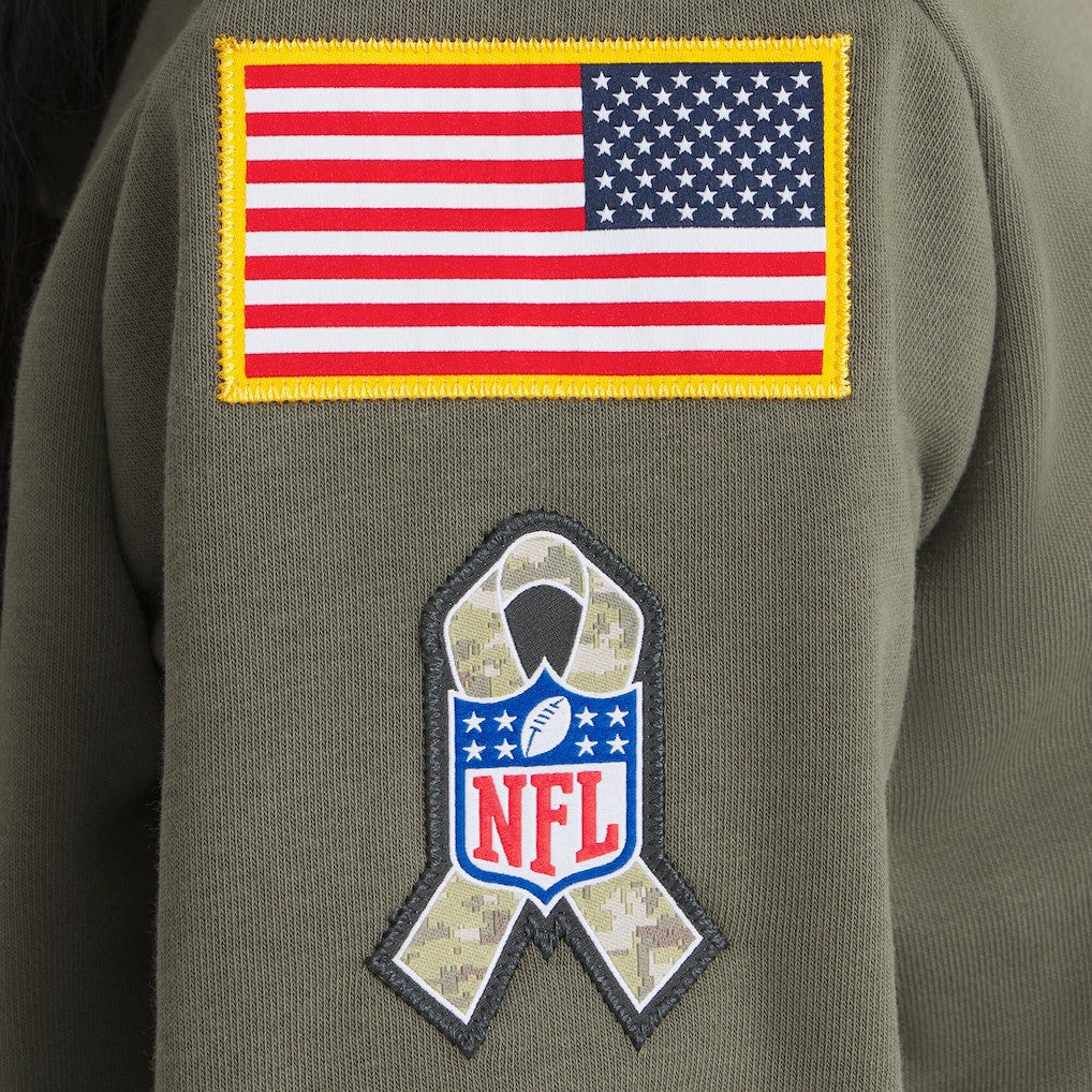 Kansas City Chiefs Women's 2025 Salute to Service Sideline Standard Issue Dri-FIT Hoodie - Olive | Nike online