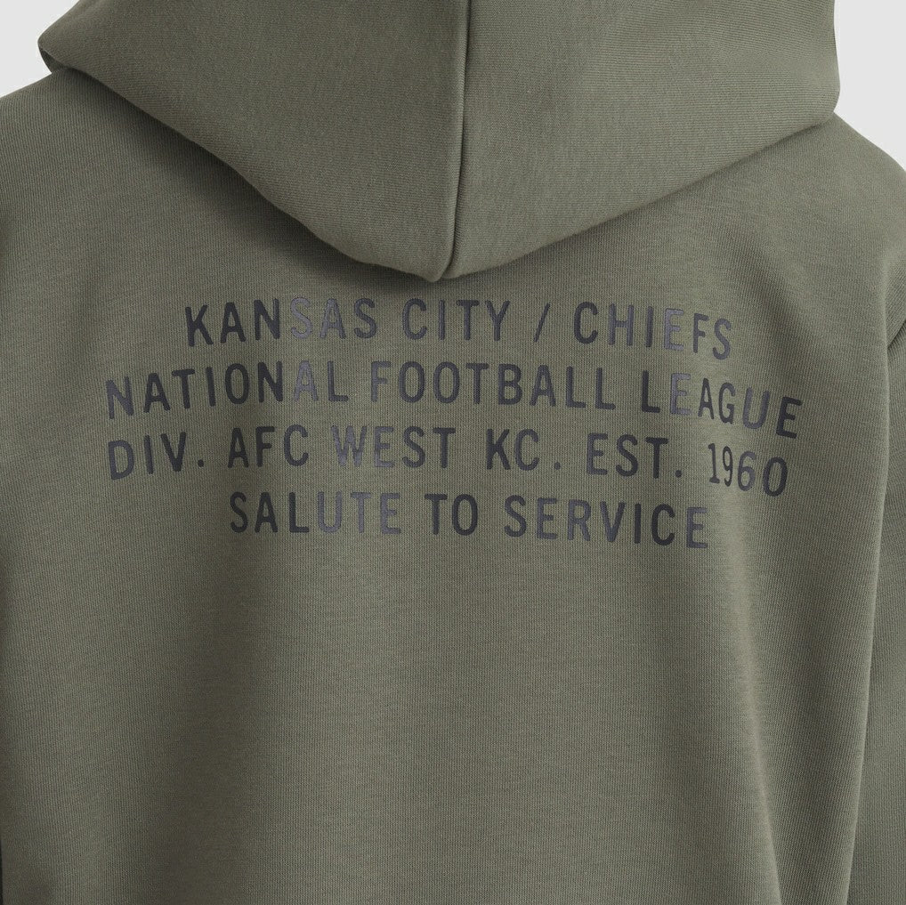 Kansas City Chiefs Women's 2025 Salute to Service Sideline Standard Issue Dri-FIT Hoodie - Olive | Nike online