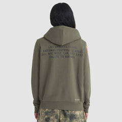 Los Angeles Rams Women's 2025 Salute to Service Sideline Standard Issue Dri-FIT Hoodie - Olive | Nike outlet