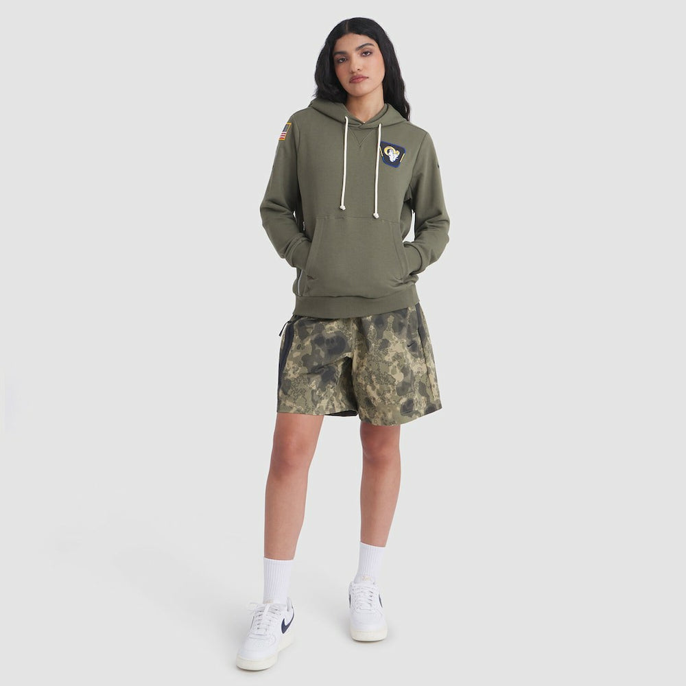 Los Angeles Rams Women's 2025 Salute to Service Sideline Standard Issue Dri-FIT Hoodie - Olive | Nike outlet
