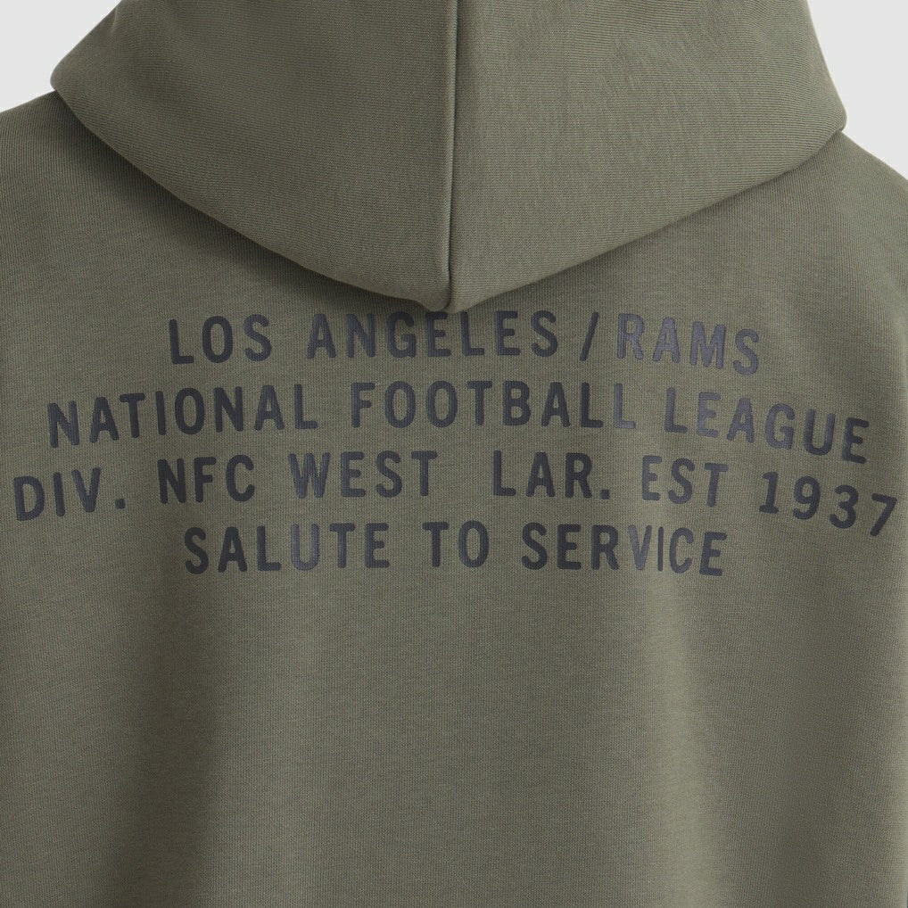 Los Angeles Rams Women's 2025 Salute to Service Sideline Standard Issue Dri-FIT Hoodie - Olive | Nike outlet