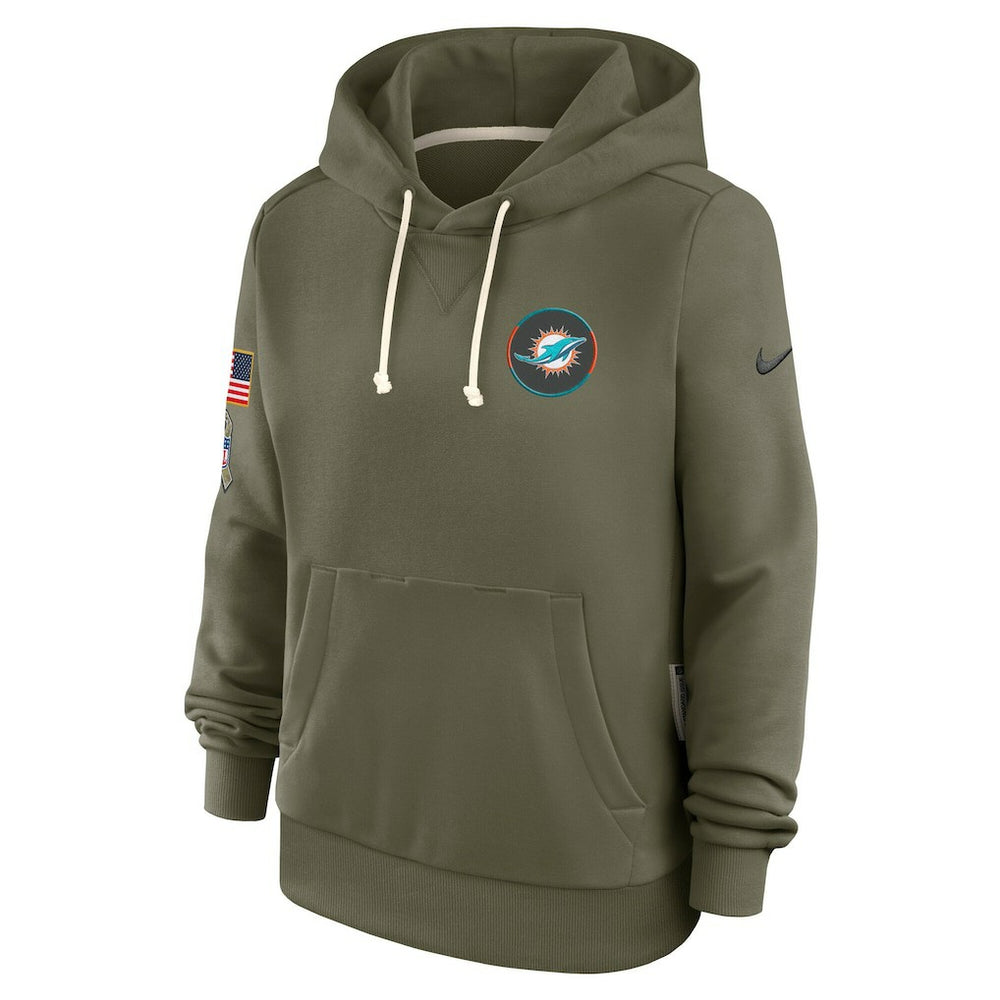 Miami Dolphins Women's 2025 Salute to Service Sideline Standard Issue Dri-FIT Hoodie - Olive | Nike online