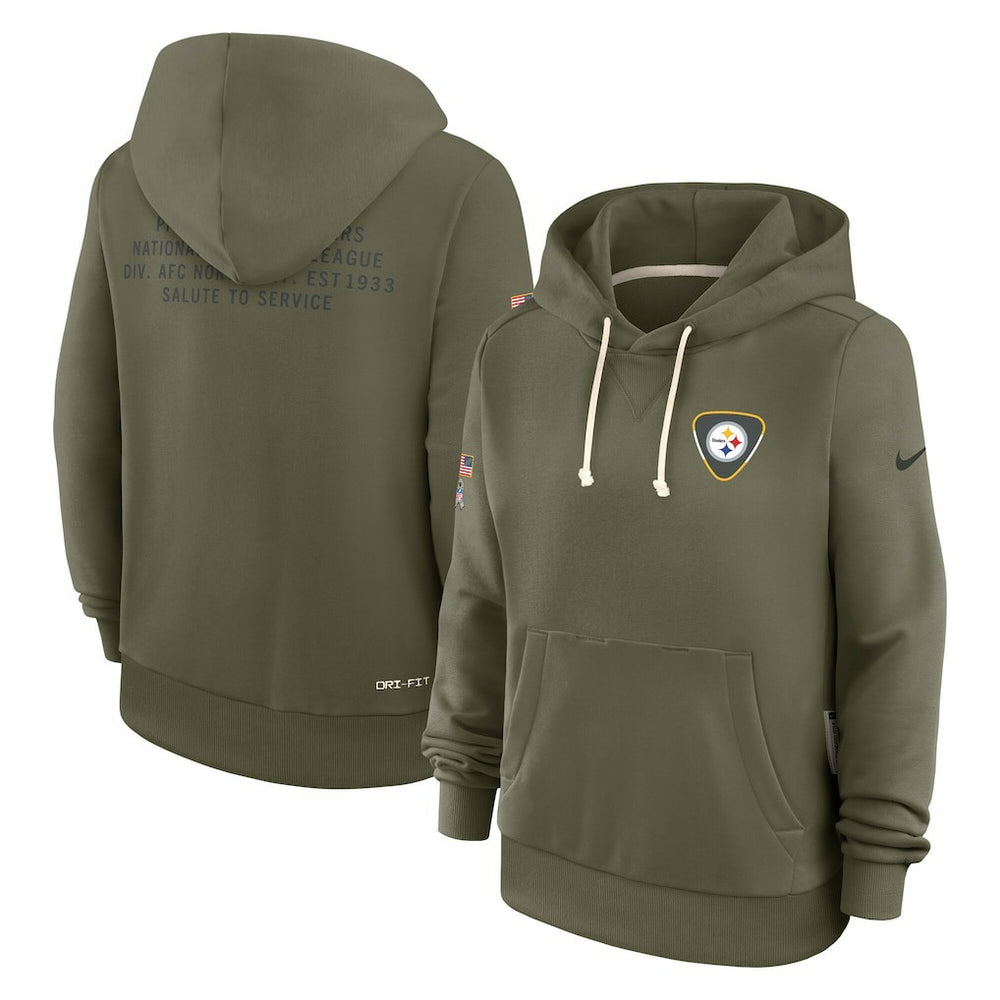 Pittsburgh Steelers Women's 2025 Salute to Service Sideline Standard Issue Dri-FIT Hoodie - Olive | Nike online
