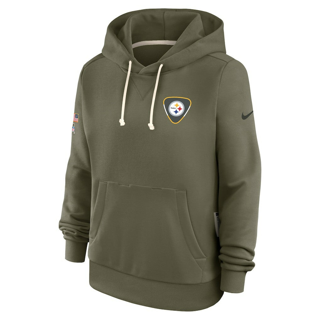 Pittsburgh Steelers Women's 2025 Salute to Service Sideline Standard Issue Dri-FIT Hoodie - Olive | Nike online