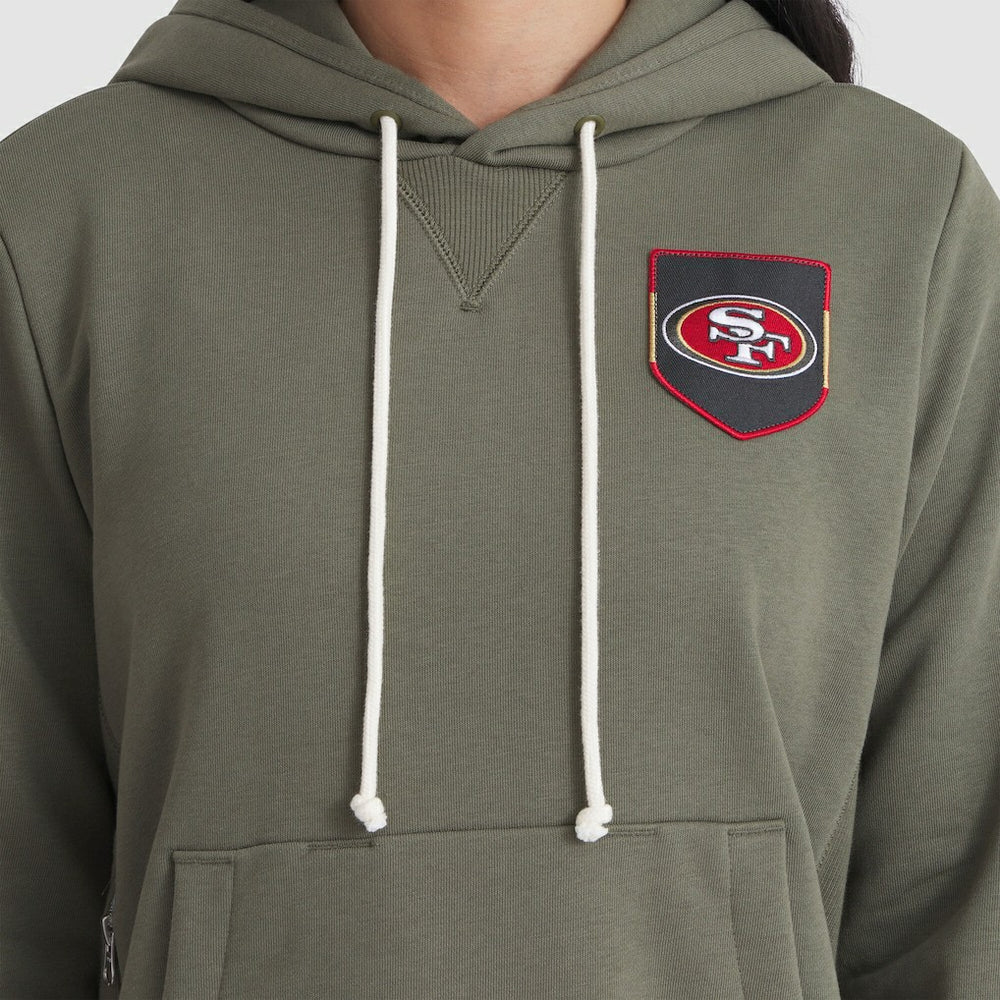 San Francisco 49ers Women's 2025 Salute to Service Sideline Standard Issue Dri-FIT Hoodie - Olive | Nike outlet