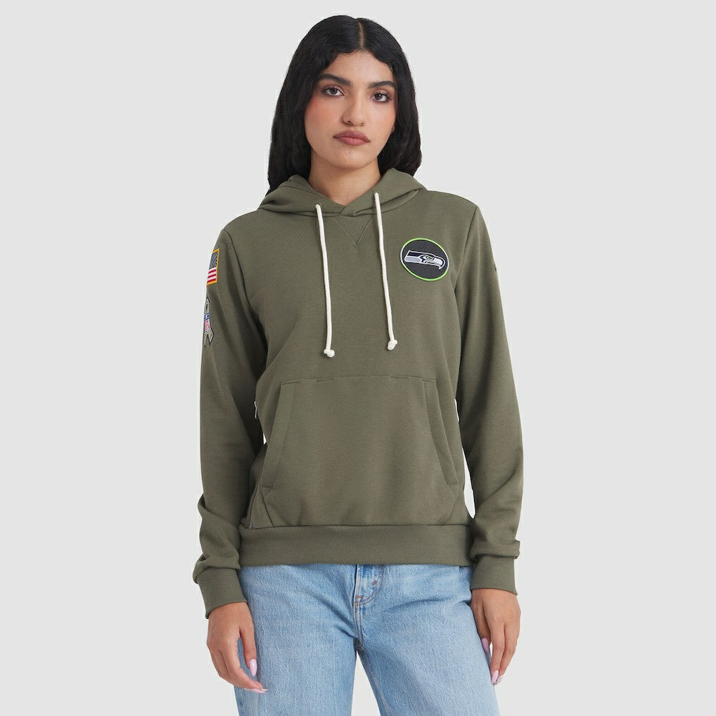 Seattle Seahawks Women's 2025 Salute to Service Sideline Standard Issue Dri-FIT Hoodie - Olive | Nike discount