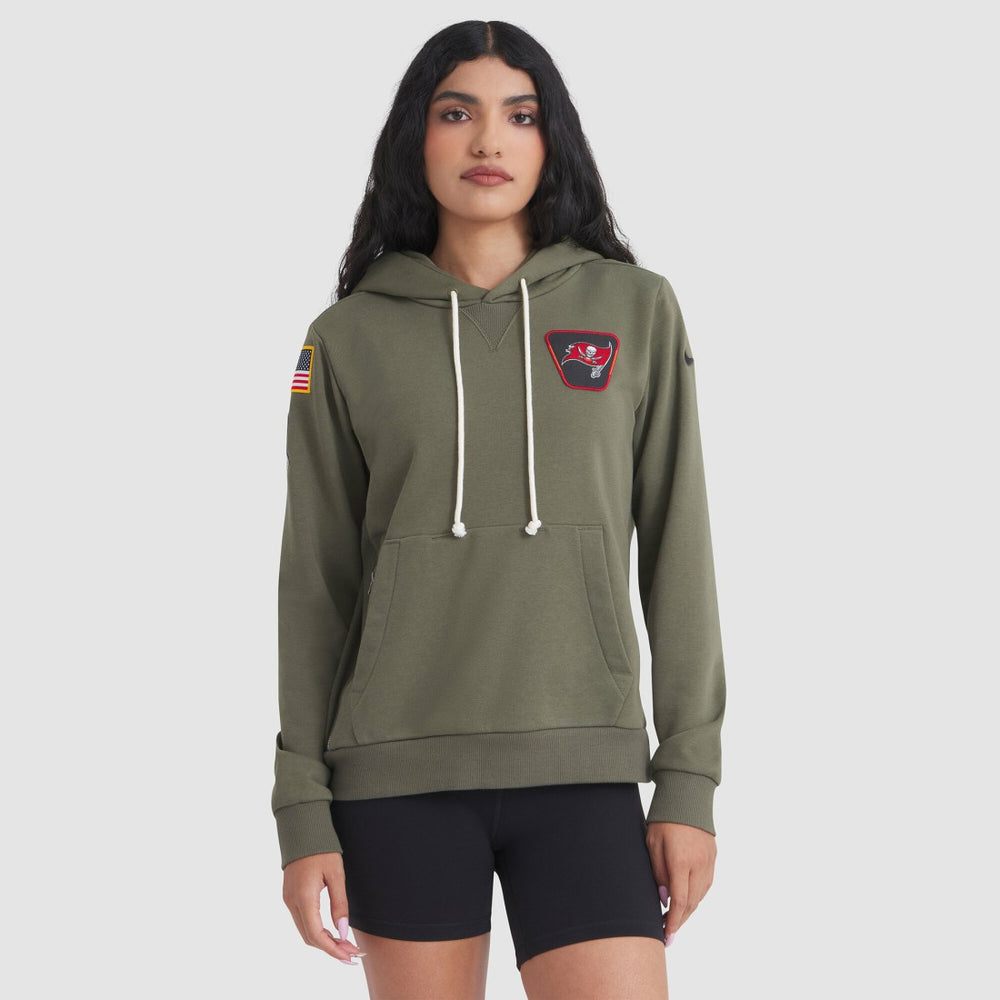 Tampa Bay Buccaneers Women's 2025 Salute to Service Sideline Standard Issue Dri-FIT Hoodie - Olive | Nike cheap