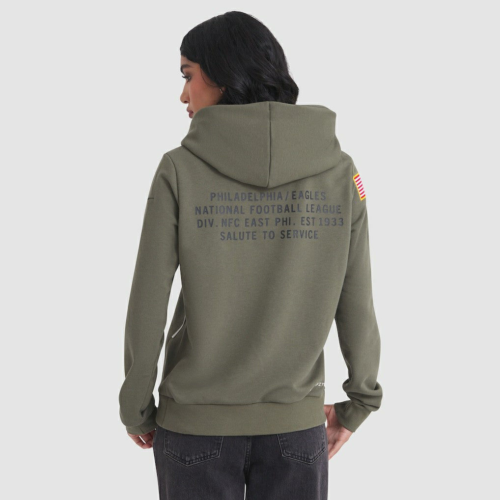 Philadelphia Eagles Women's 2025 Salute to Service Sideline Standard Issue Dri-FIT Hoodie - Olive | Nike sale