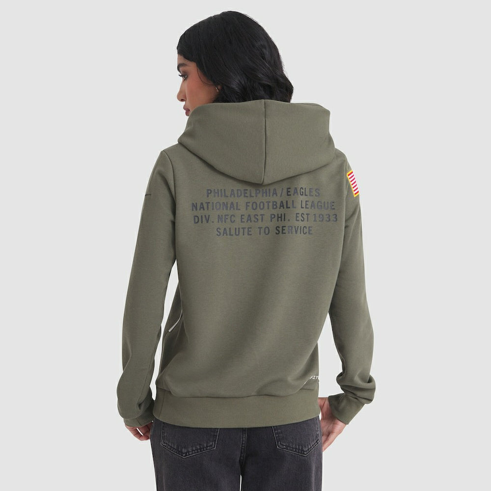 Philadelphia Eagles Women's 2025 Salute to Service Sideline Standard Issue Dri-FIT Hoodie - Olive | Nike sale