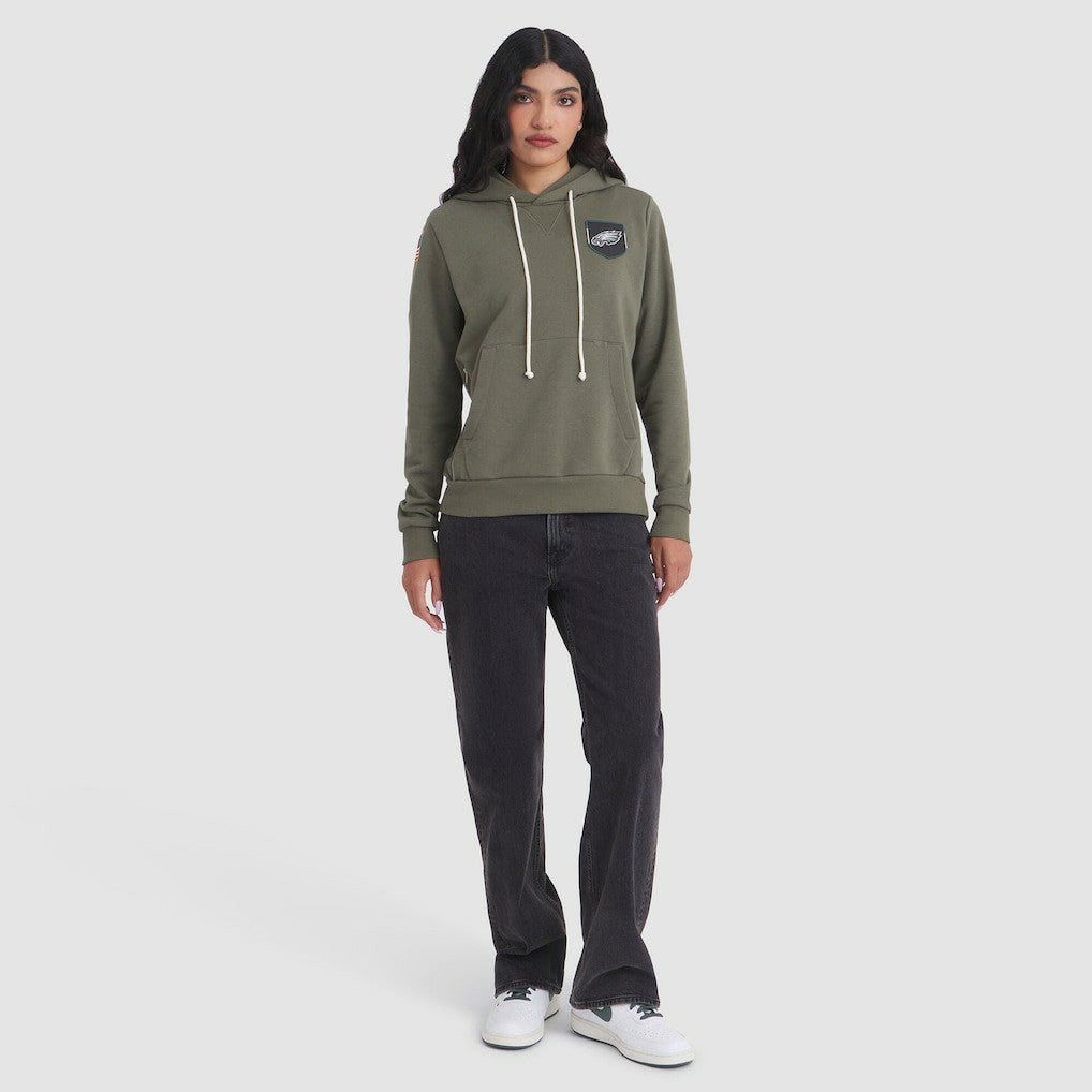 Philadelphia Eagles Women's 2025 Salute to Service Sideline Standard Issue Dri-FIT Hoodie - Olive | Nike sale