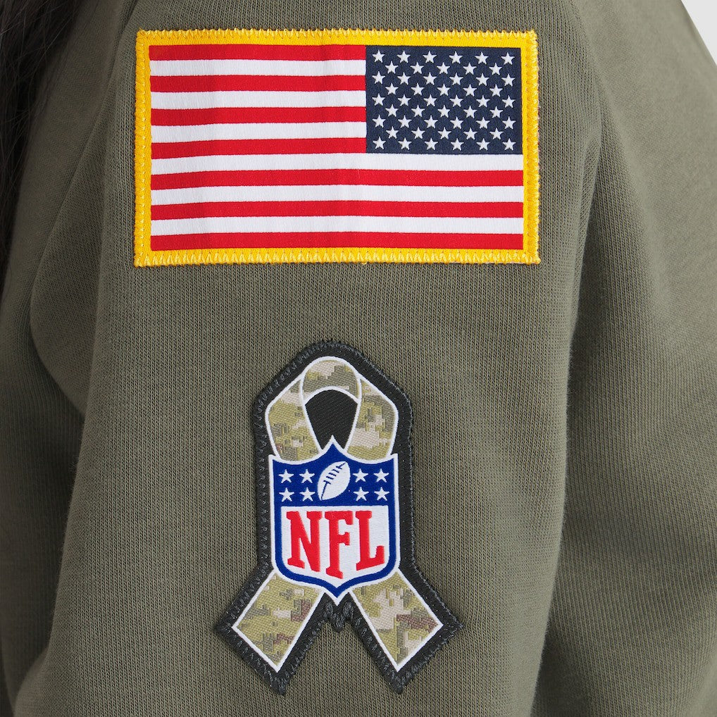 Philadelphia Eagles Women's 2025 Salute to Service Sideline Standard Issue Dri-FIT Hoodie - Olive | Nike sale