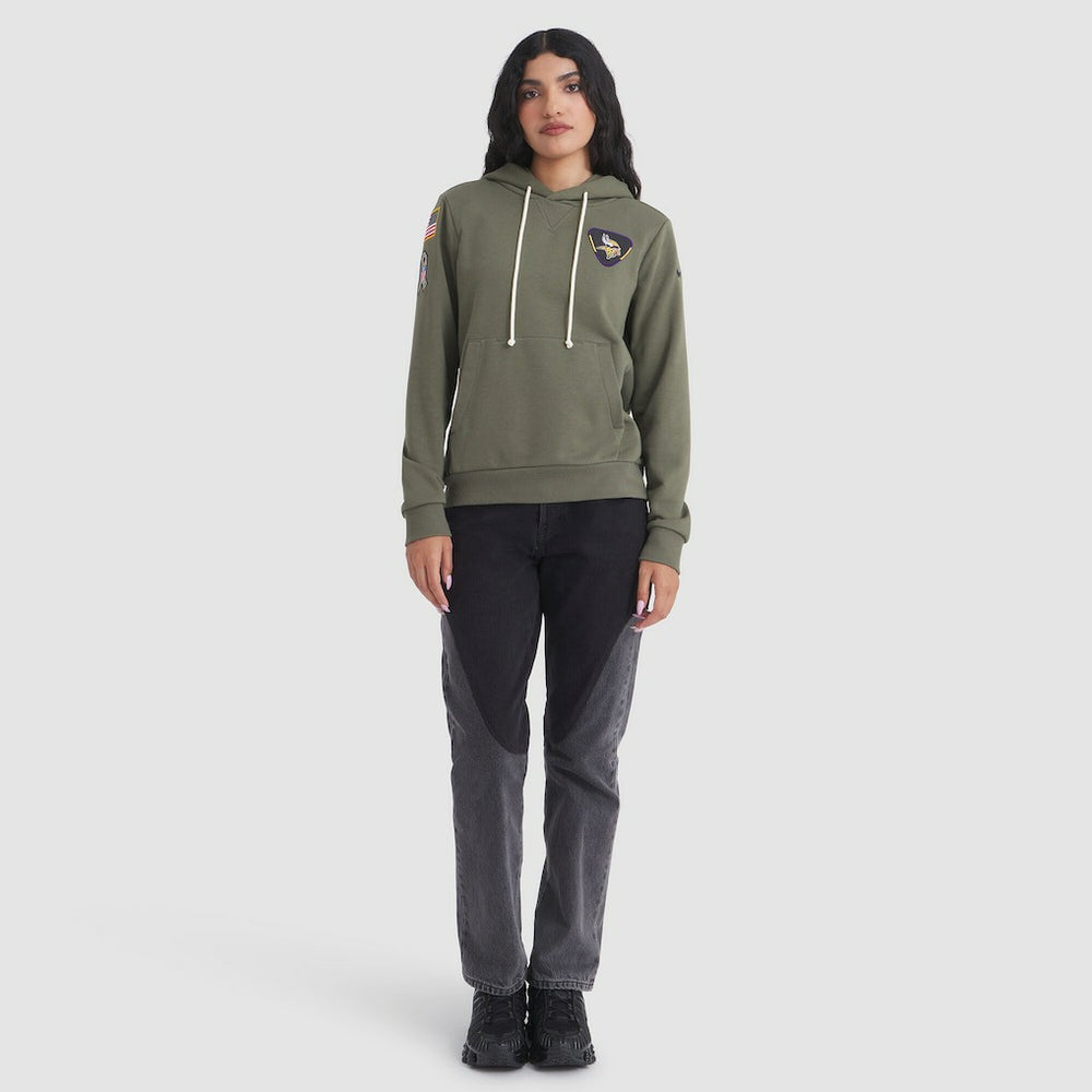 Minnesota Vikings Women's 2025 Salute to Service Sideline Standard Issue Dri-FIT Hoodie - Olive | Nike sale