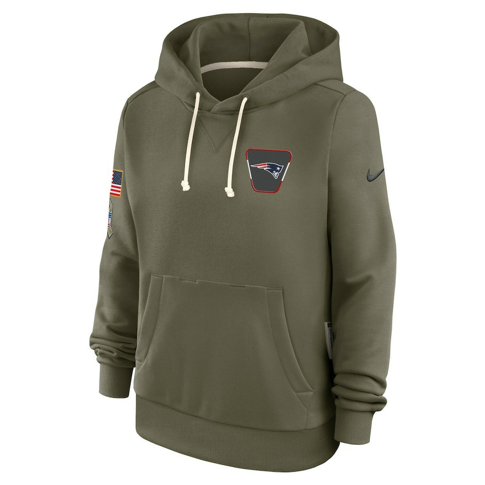 New England Patriots Women's 2025 Salute to Service Sideline Standard Issue Dri-FIT Hoodie - Olive | Nike cheap