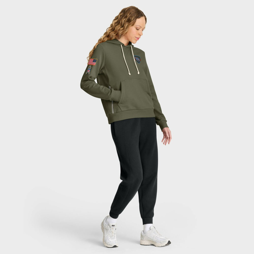 Tennessee Titans Women's 2025 Salute to Service Sideline Standard Issue Dri-FIT Hoodie - Olive | Nike sale