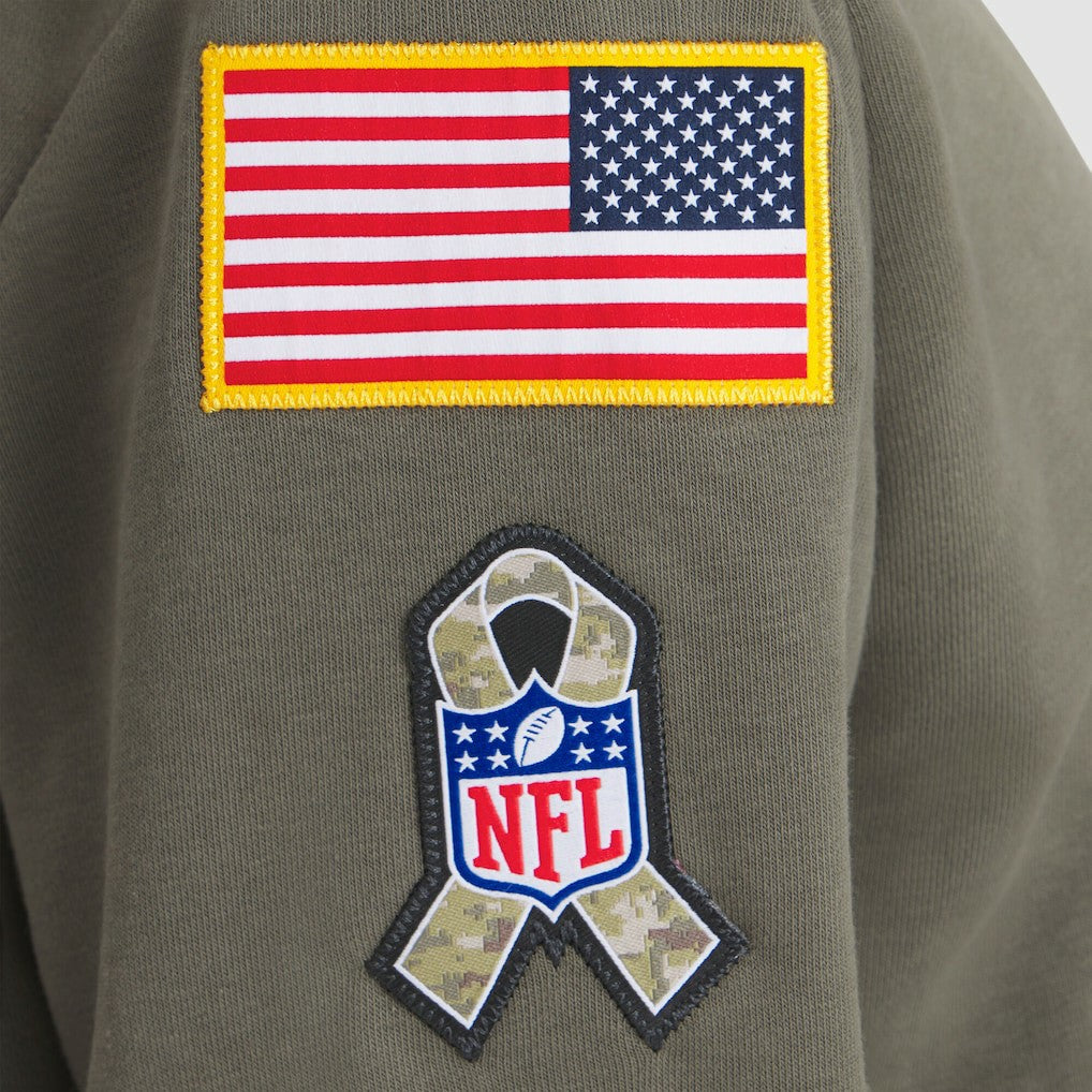 New Orleans Saints Women's 2025 Salute to Service Sideline Standard Issue Dri-FIT Hoodie - Olive | Nike for sale