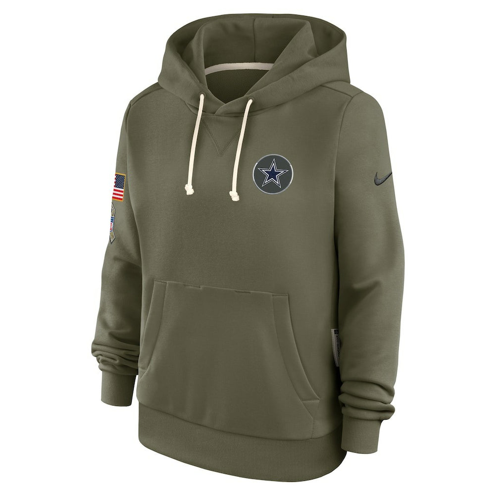 Dallas Cowboys Women's 2025 Salute to Service Sideline Standard Issue Dri-FIT Hoodie - Olive | Nike cheap