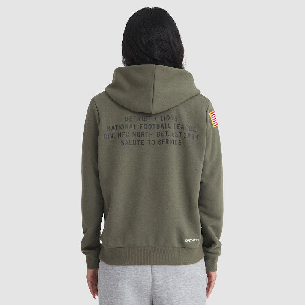 Detroit Lions Women's 2025 Salute to Service Sideline Standard Issue Dri-FIT Hoodie - Olive | Nike online